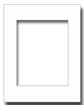 Paper White Photo Mat 11x14(7 1/2x9 1/2) Centered on White Core, Buffered