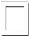Paper White Photo Mat 11x14(8 1/4x10 3/4) Centered on White Core, Buffered