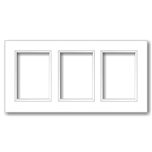 16x12 Double Photo Mat with Heart and 4 openings (4x6) (Pack of  5)(Multi-Opening - heart4x46multidouble1216) - MatShop Art Supplies