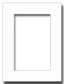 Paper White Photo Mat 12x16(7 1/2x11 1/2) Centered on White Core, Buffered