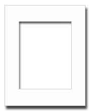 Paper White Photo Mat 16x20(10 1/2x13 1/2) Centered on White Core, Buffered
