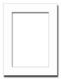 Paper White Photo Mat 18x24(11 1/2x17 1/2) Centered on White Core, Buffered