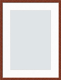 18x24(12 1/2x18 1/2), Walnut Veneer Wood Picture Frame, assembled, White White mat, clear acrylic face and back with hanging hardware.
