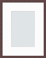14x18(7 1/2x11 1/2), Cherry Veneer Wood Picture Frame, assembled, White White mat, clear acrylic face and back with hanging hardware.