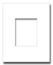 Light Cream Solid Core Archival Conservation Mat 4 ply, Buffered 16x20(7 1/2x9 1/2) Centered For Picture Frames